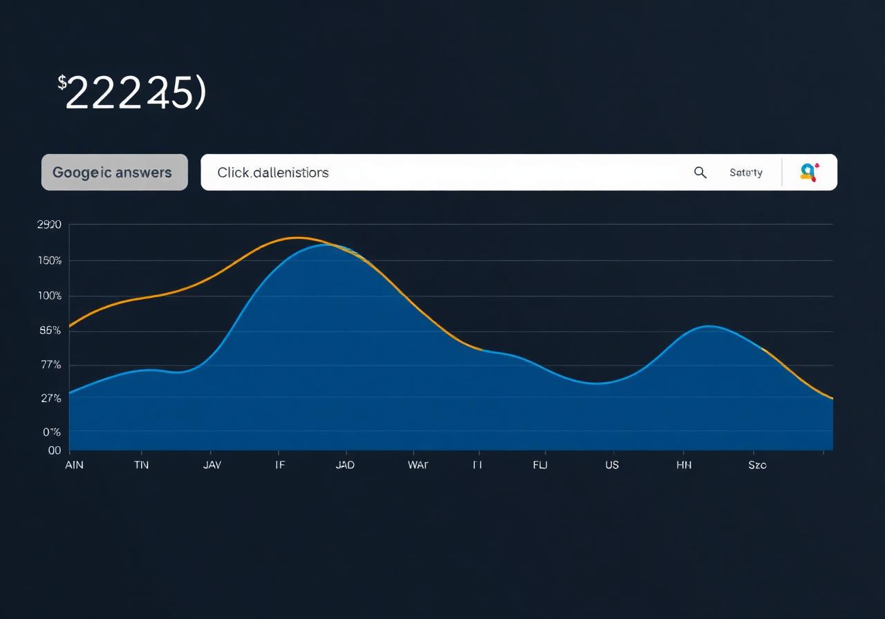 Courbe de CTR en baisse sous l'effet des AI Overview dans la Search Console