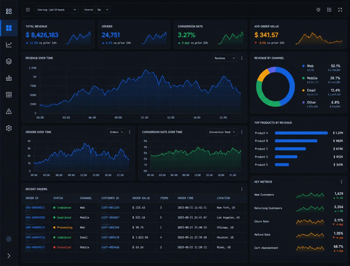 Console de pilotage Google Ads et Analytics : indicateurs de performance, courbes de conversion et tableaux de données