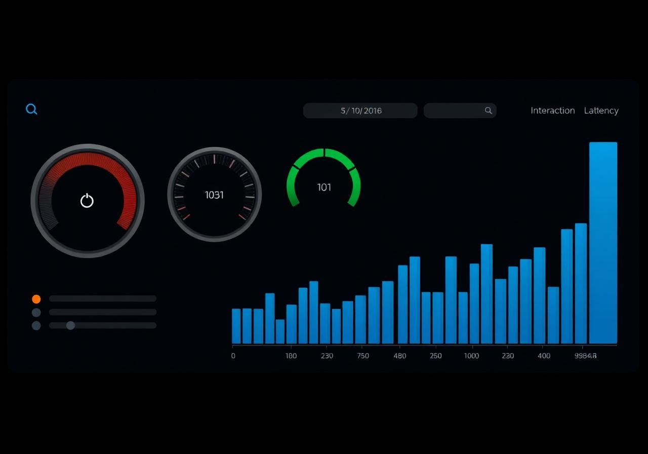 Jauges Core Web Vitals et chronologie de latence d'interaction (INP)